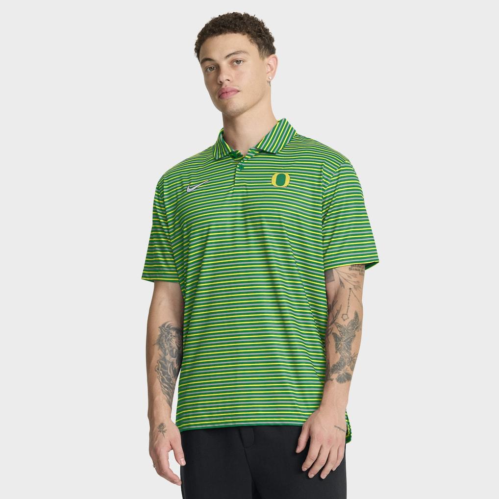 Oregon Ducks Nike 2025 Coaches Premium Tour Stripe Dri-FIT Polo
