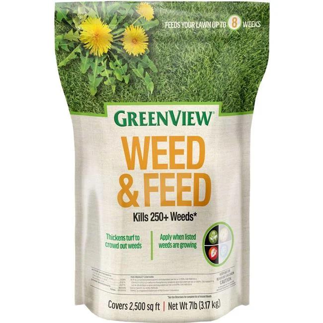 GreenView Weed & Feed - 7 lb. Bag - Covers 2 500 sq. ft.
