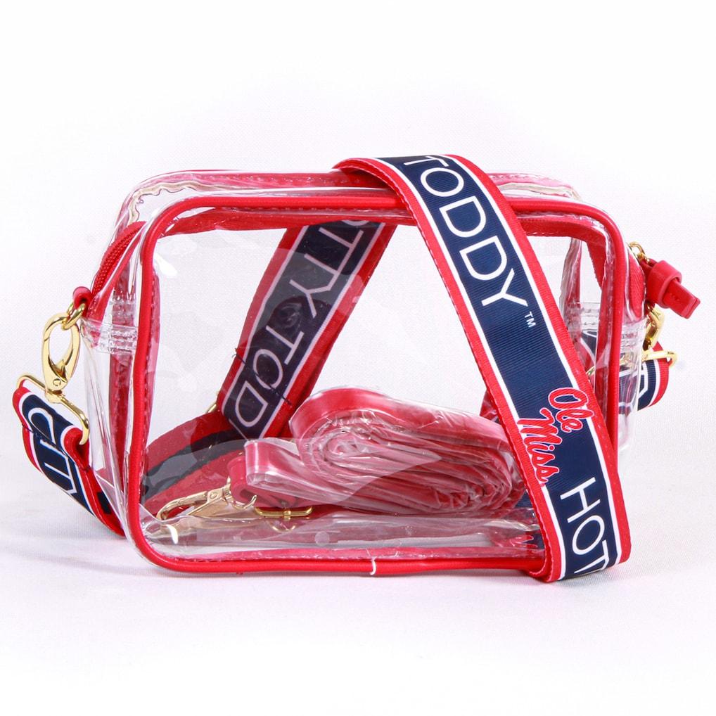 Ole Miss Rebels Women's Hailey Clear Purse with Logo Strap