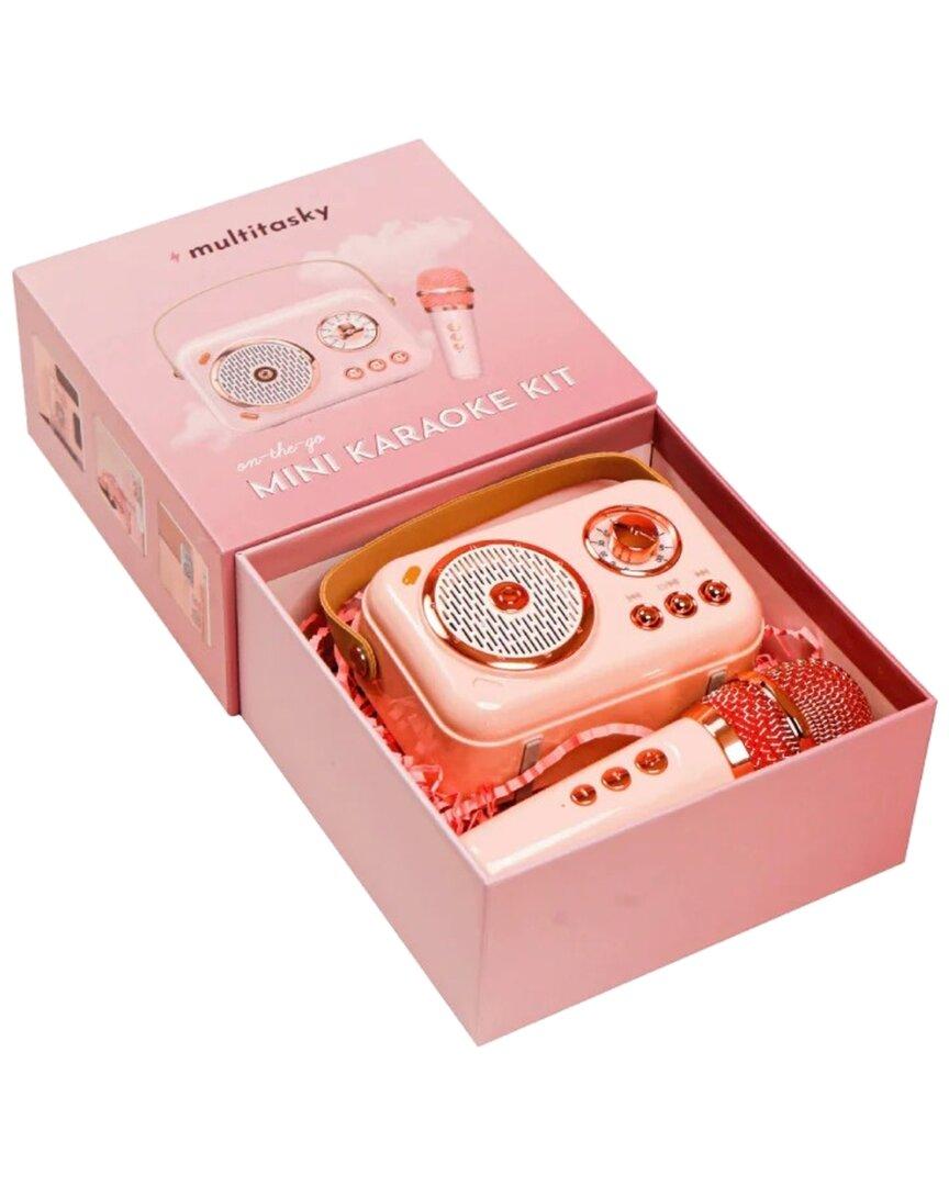 Multitasky On-The-Go Pink Mini Karaoke Kit