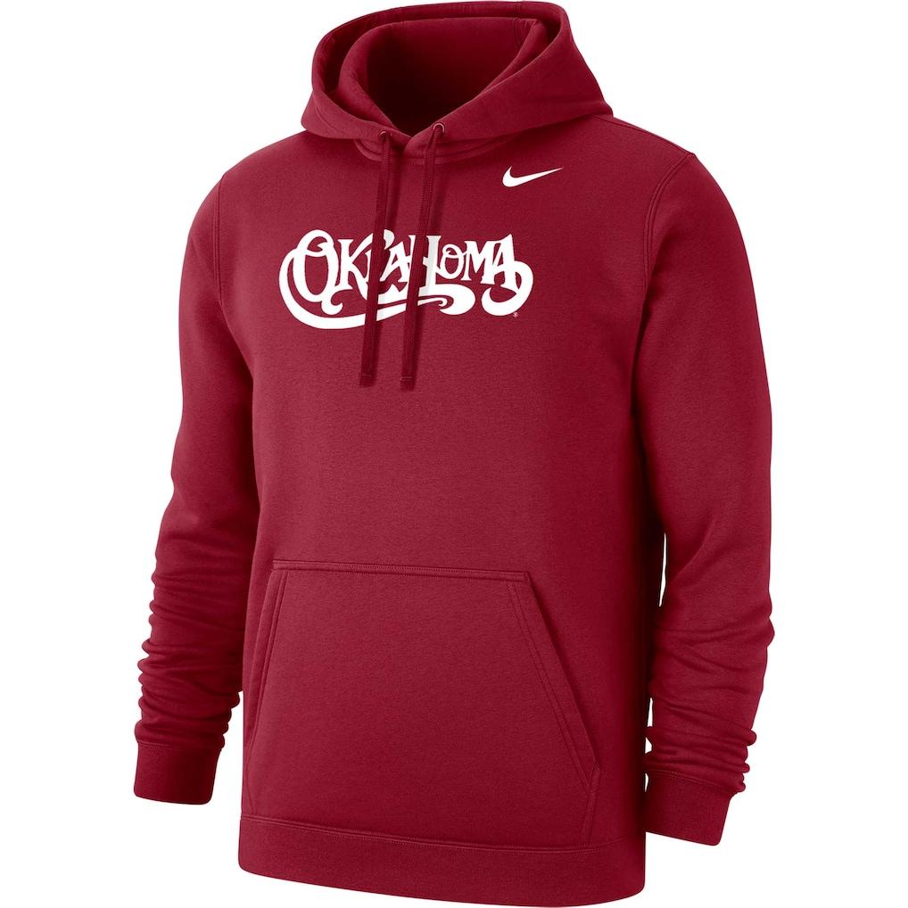Oklahoma Sooners Nike Vintage Script Club Fleece Pullover Hoodie