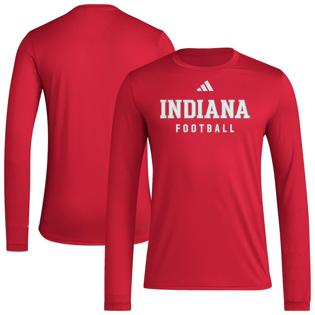 Indiana Hoosiers adidas Locker Practice Football Pre-Game Long Sleeve T-Shirt