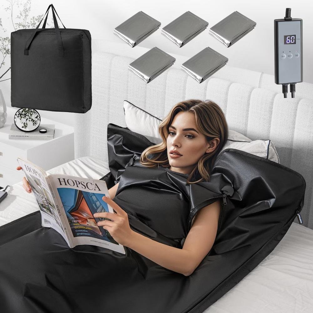 Tangkula Infrared Sauna Blanket Portable Full-Body Personal Sauna for Home Use Relaxation