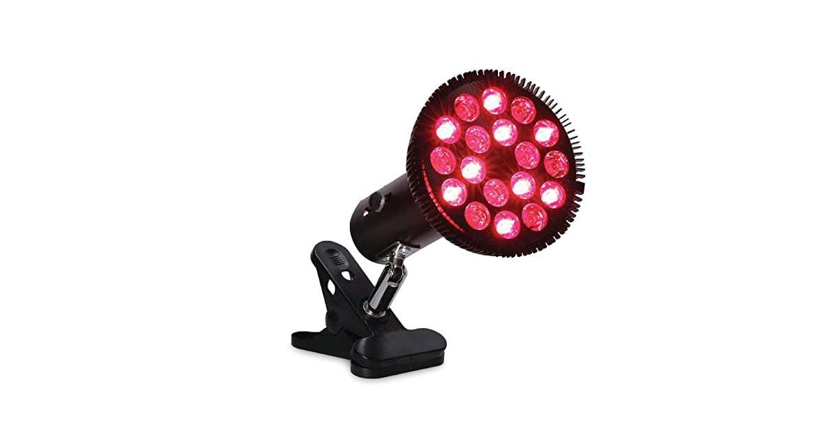 LifePro InfraGlow Red & Nir Therapy Lamp – 18 Led Clip-On for Pain Relief & Skin Wellness - Black