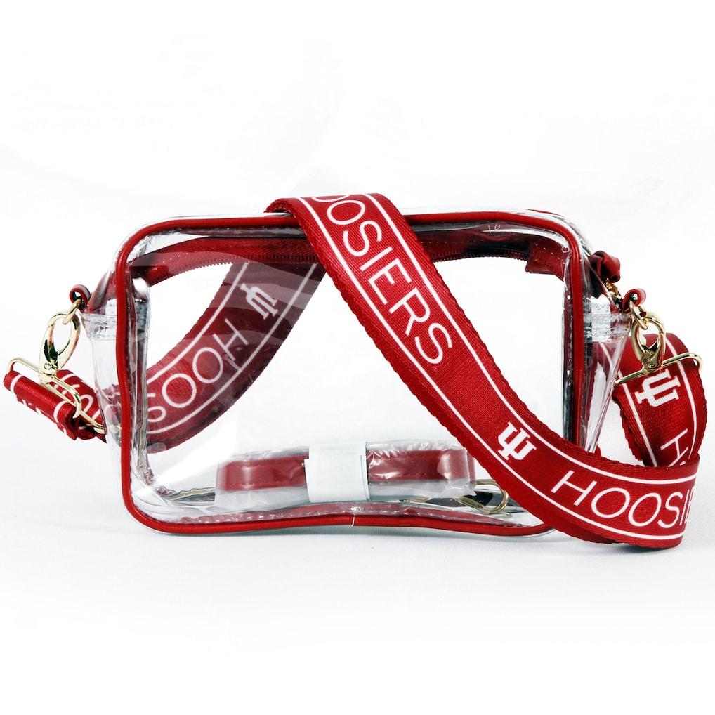 Indiana Hoosiers Women's Hailey Clear Purse with Logo Strap