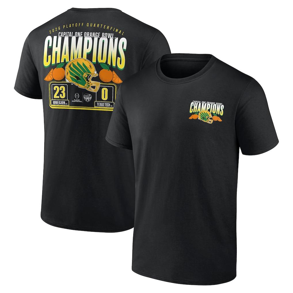 Oregon Ducks College Football Playoff 2026 Orange Bowl Champions Scoring Drive T-Shirt