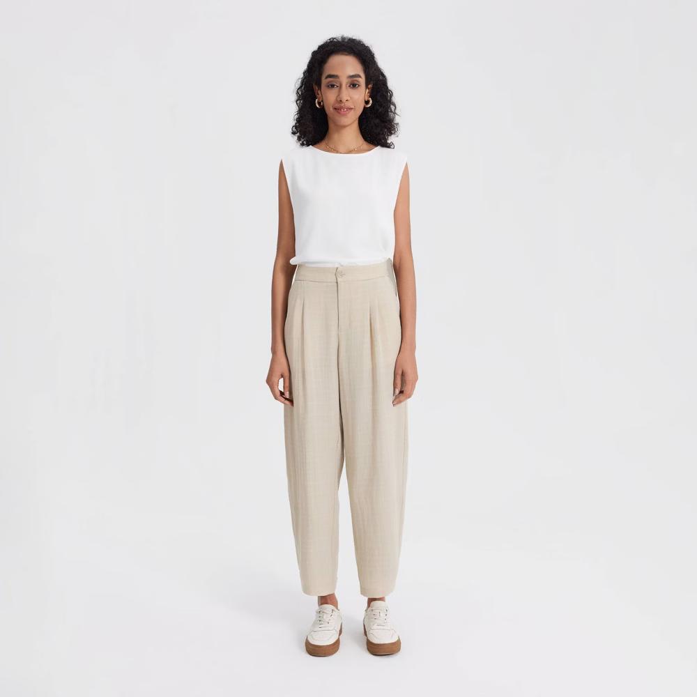 Women's Barrel Leg Palazzo Pants - A New Day™ Tan XXL