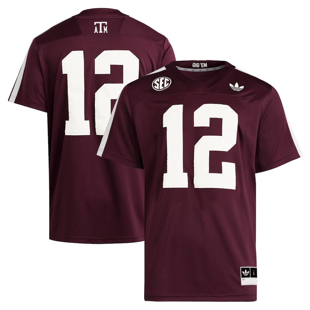 #12 Texas A&M Aggies adidas Premier Strategy Jersey