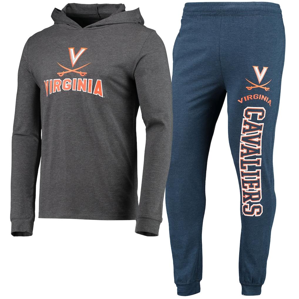Virginia Cavaliers Concepts Sport Meter Long Sleeve Hoodie Top & Jogger Pajama Set