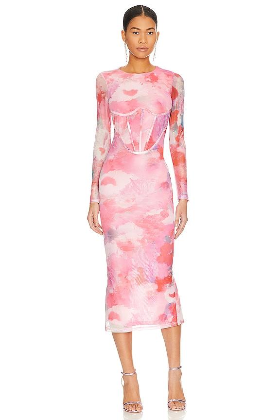 Lena Mesh Midi Dress