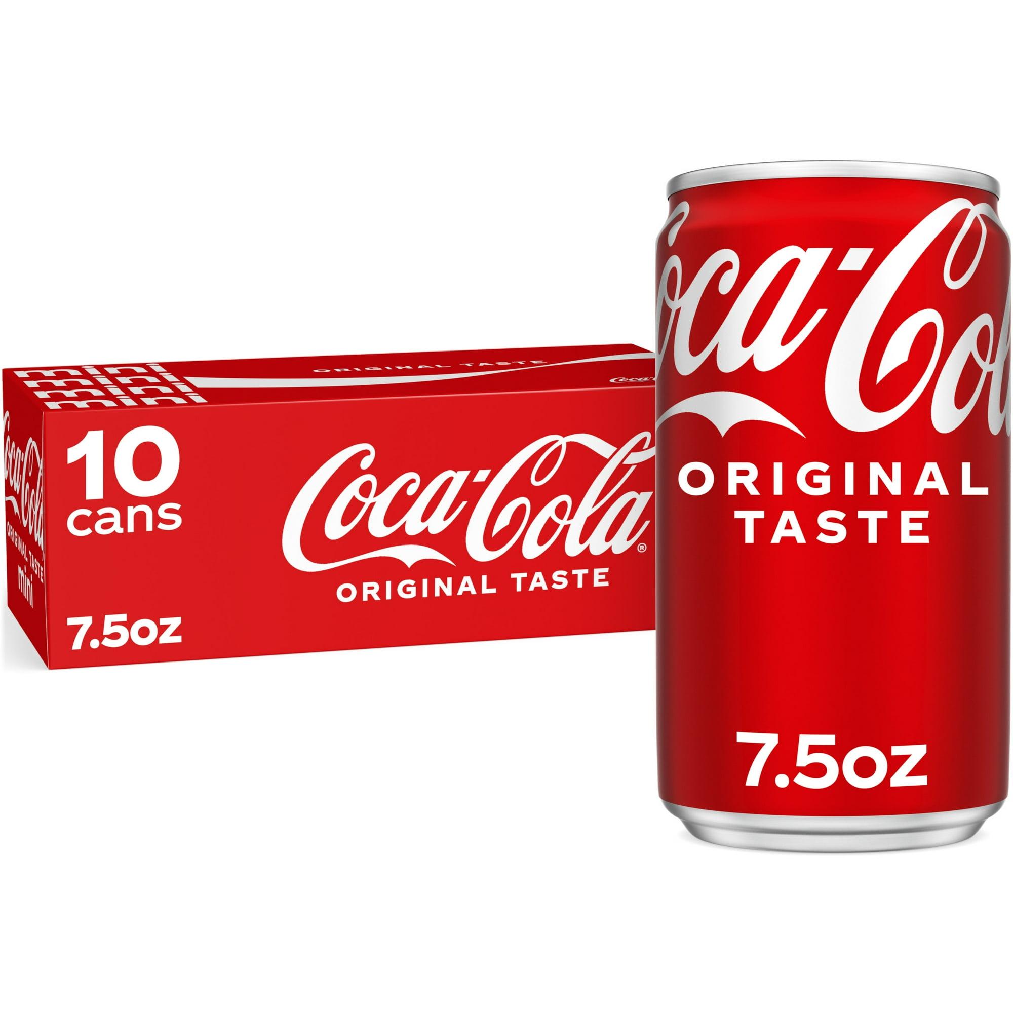 Coca-Cola Mini Soda Pop Fridge Pack, 7.5 fl oz Cans, 10 Pack