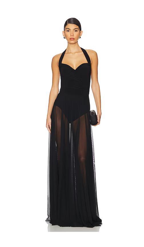 Norma Kamali Cayla Flared Gown