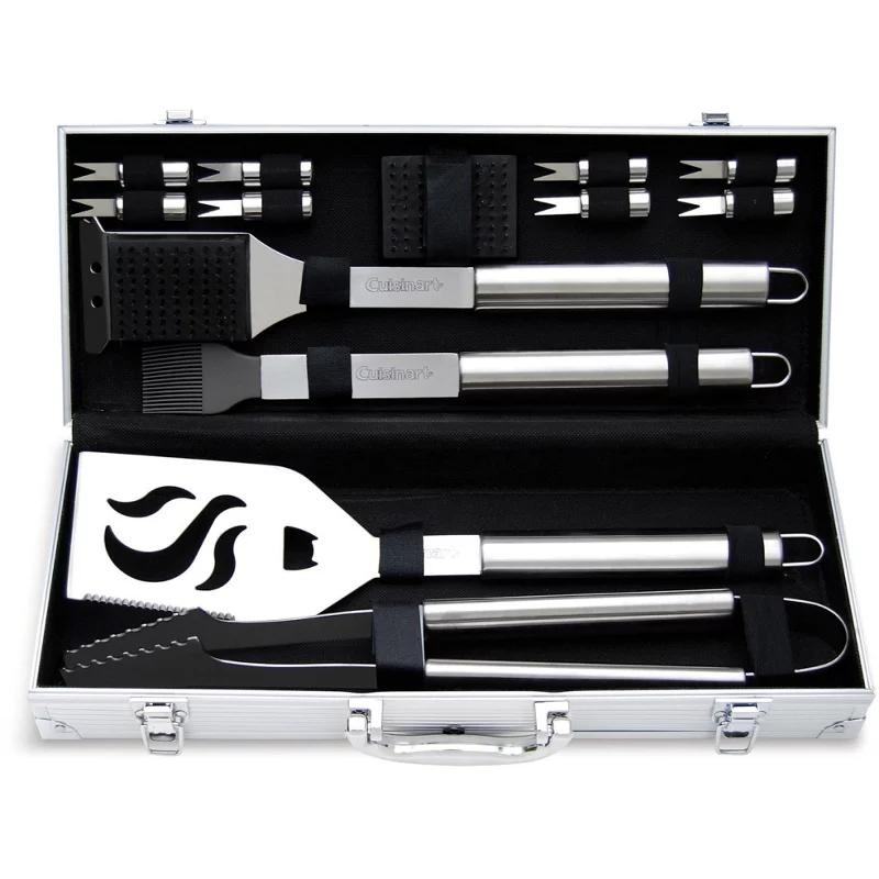 Cuisinart 14-Piece Deluxe Stainless Steel Grill Tool Set