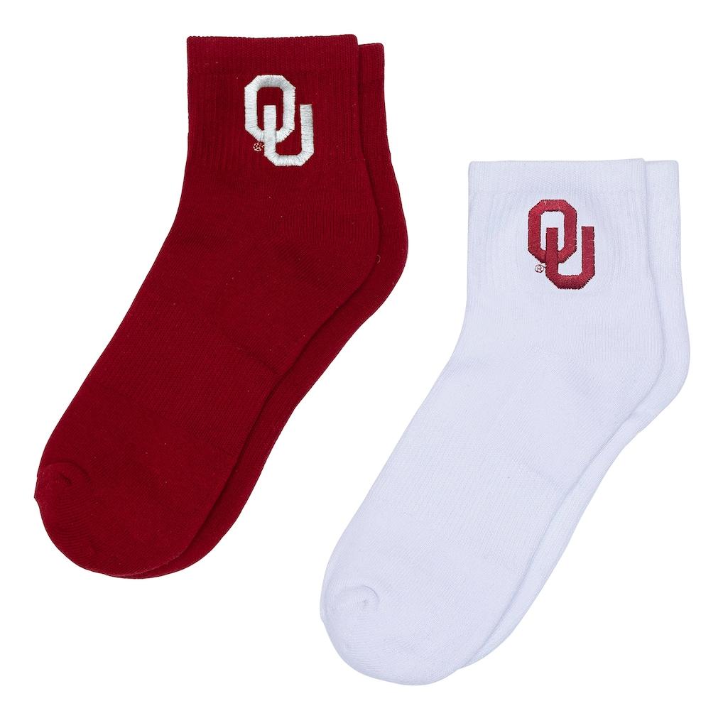 Oklahoma Sooners ZooZatz Women's Two-Pack Quarter-Length Socks
