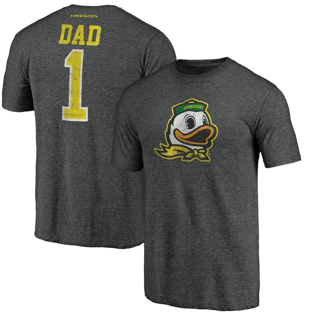 Oregon Ducks Greatest Dad Logo Tri-Blend T-Shirt