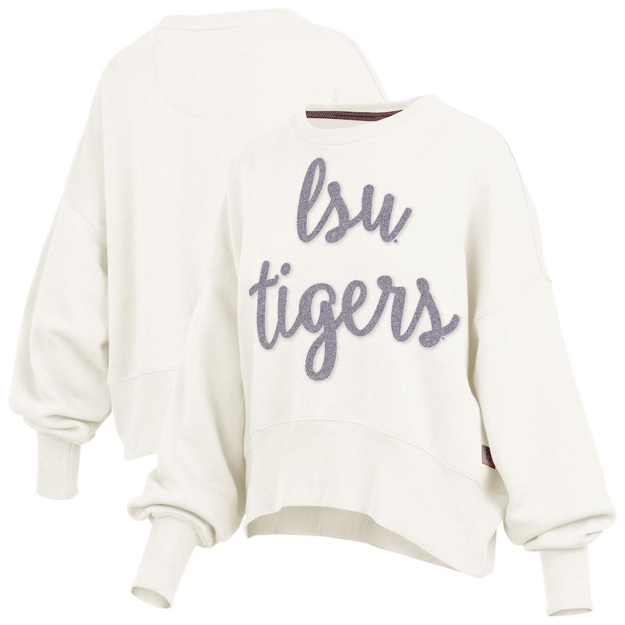 LSU Tigers Pressbox Women's Chelsea Oversized Pullover Sweatshirt