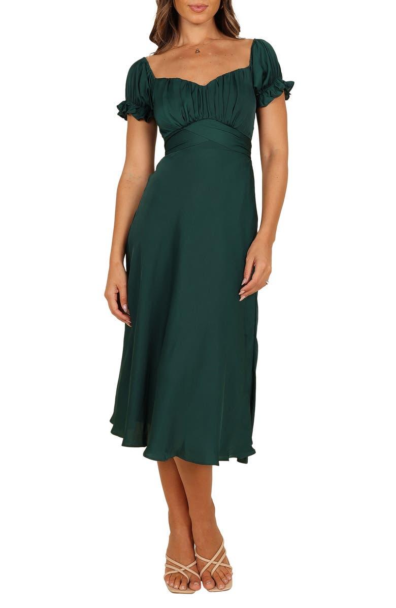 Mickenna Frill Tie Back Midi Dress