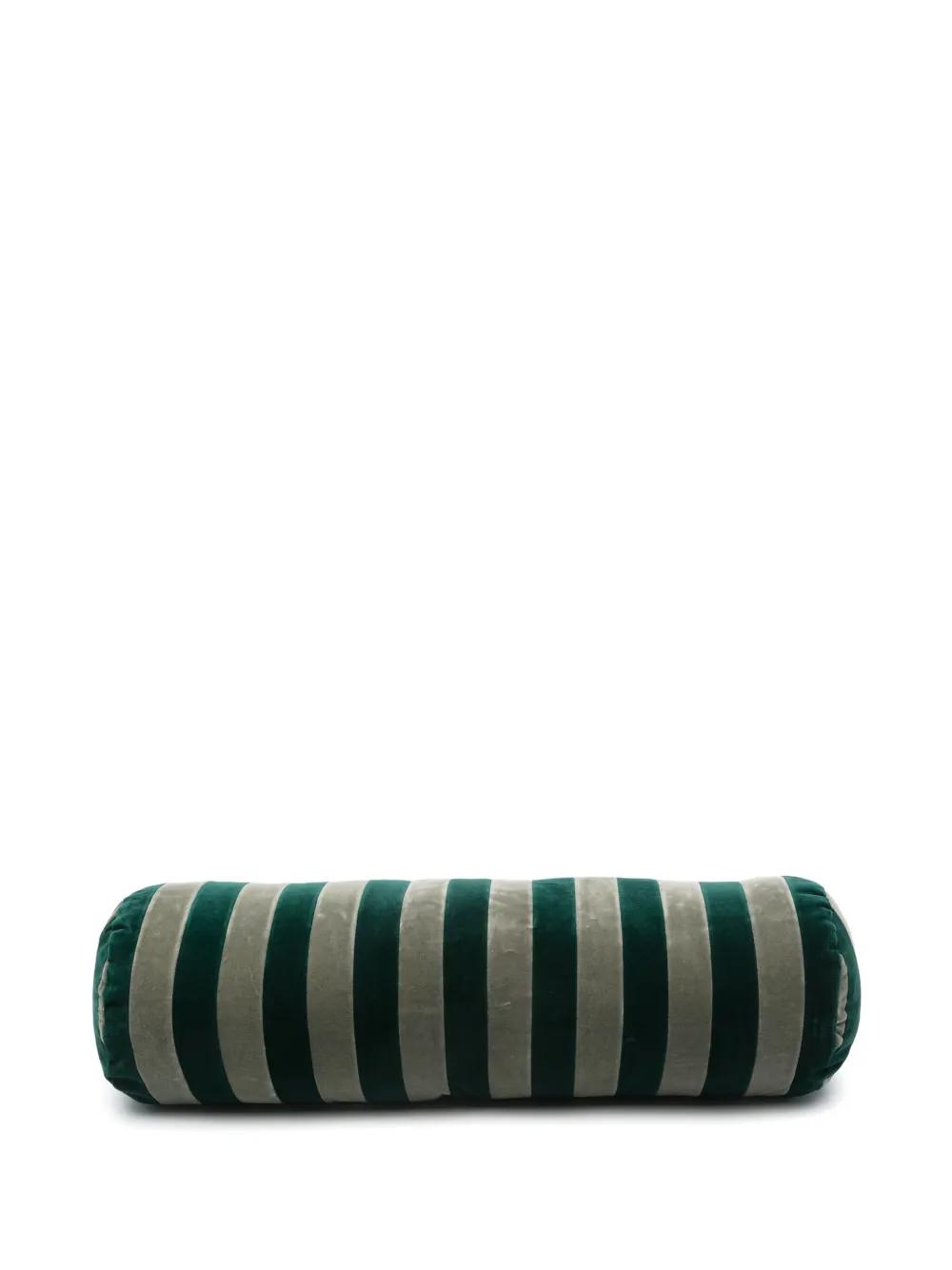 Christina Lundsteen stripe bolster cushion (20cm x 60cm) - Green