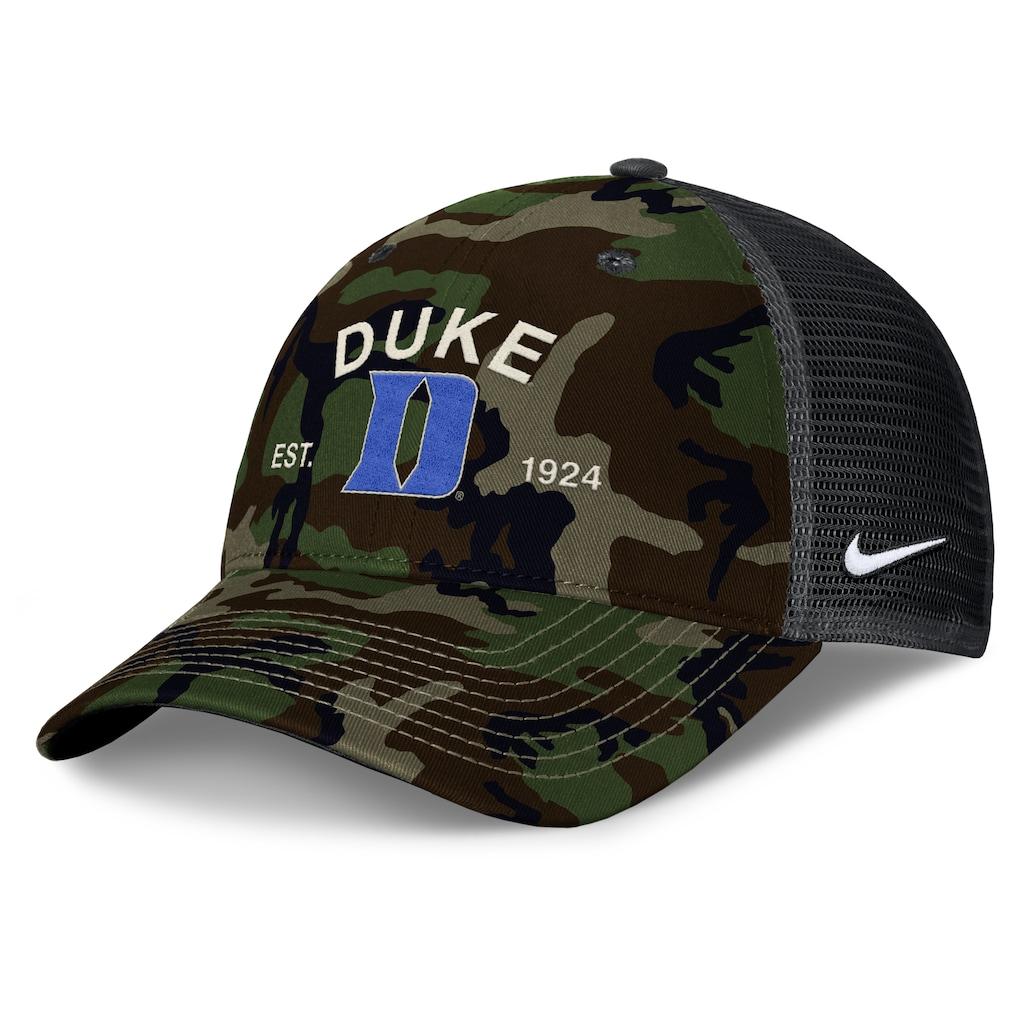 Duke Blue Devils Nike 2025 Military Appreciation Rise Trucker Adjustable Hat