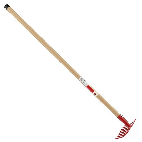 Barn Star 6.02 in. Metal Red Garden Bow Rake