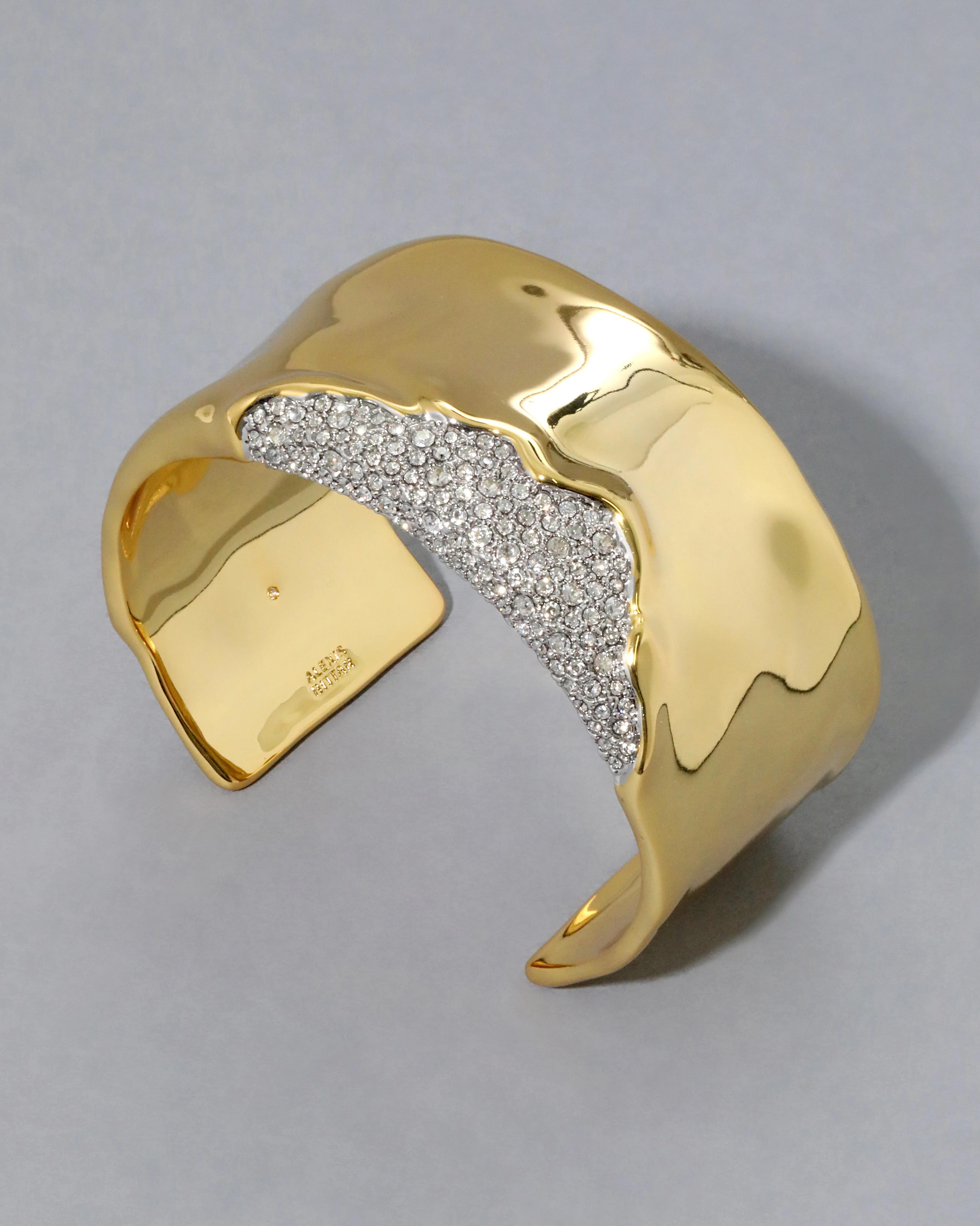 Alexis Bittar Solanales Crystal Wide Cuff Bracelet