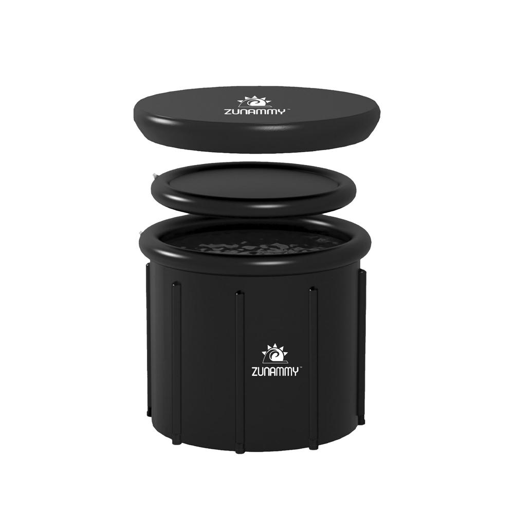 110 Gallons Inflatble Ice Bath Tub with Extendable Drain Hose and Carrying Bag