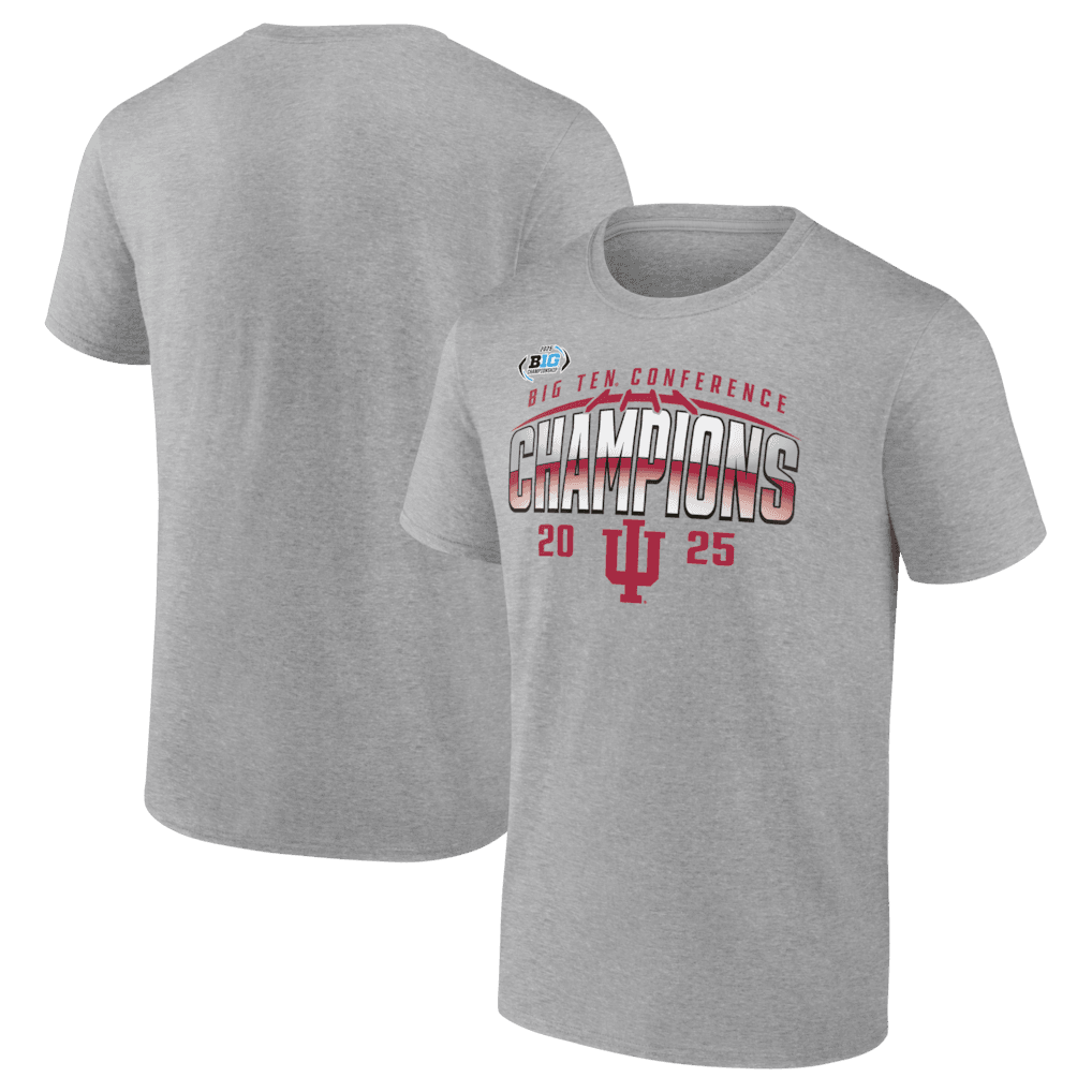 Indiana Hoosiers 2025 Big Ten Football Champions Endzone Speed T-Shirt