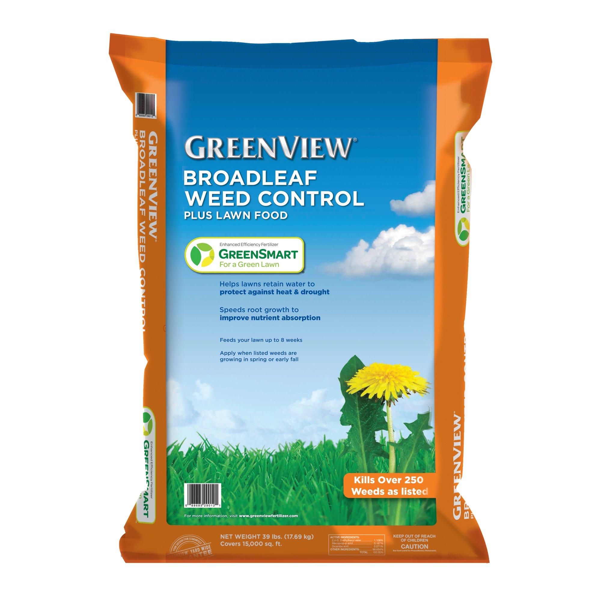 GreenView Broadleaf Weed Control + Lawn Food - 39 lb. - Covers 15 000 Sq. ft.