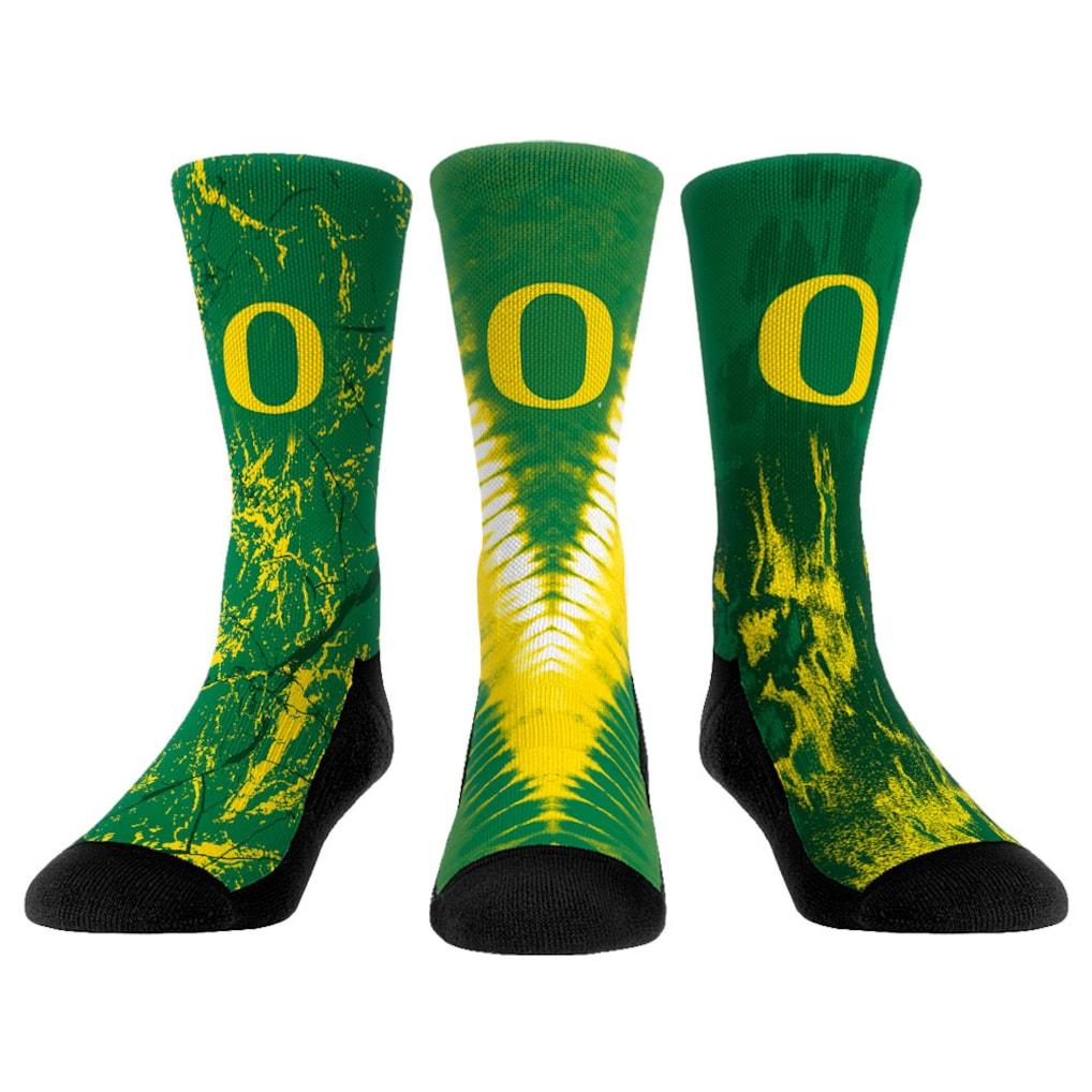 Oregon Ducks Rock Em Socks Unisex Three-Pack Crew Socks Set