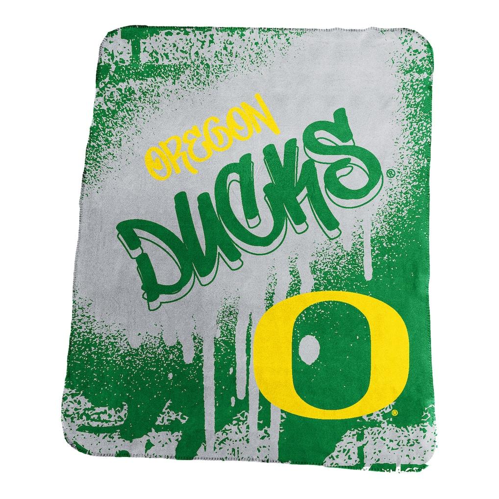 Oregon Ducks Logo Brands 50" x 60" Classic Graffiti Fleece Throw Blanket