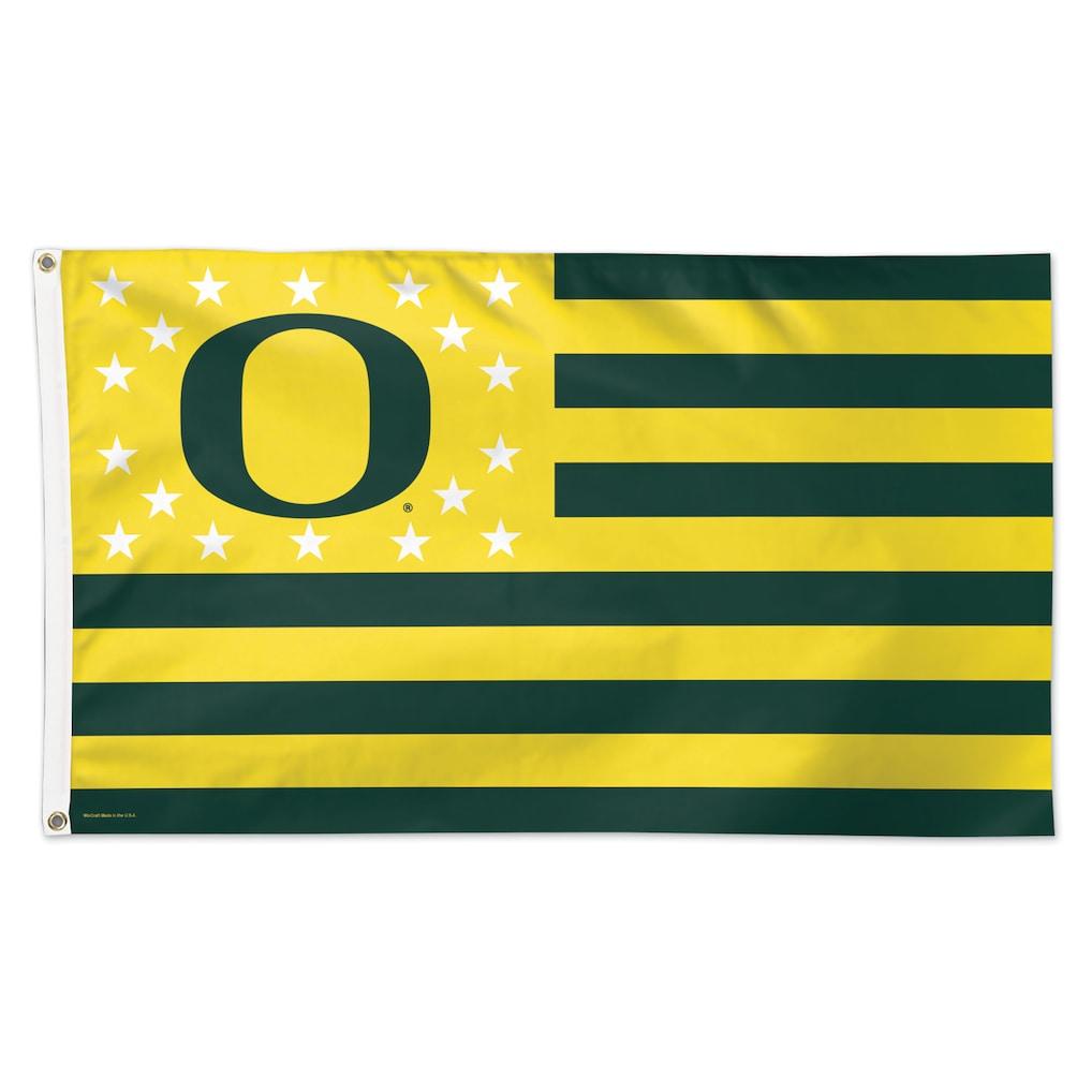 Oregon Ducks WinCraft 3' x 5' Single-Sided Deluxe Patriotic Stars & Stripes Flag