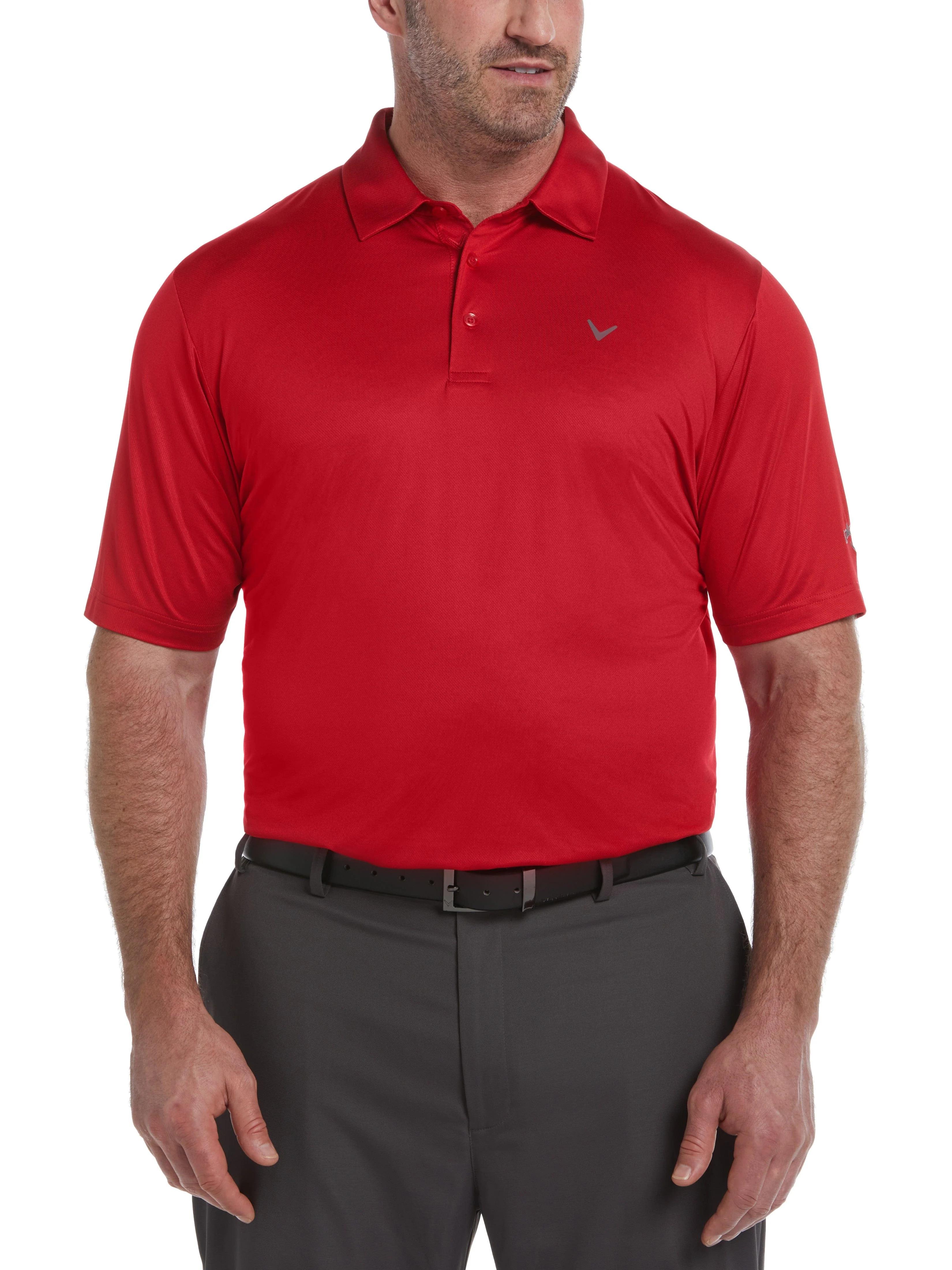 Callaway Men's Big & Tall Solid Swing Tech Golf Polo Shirt