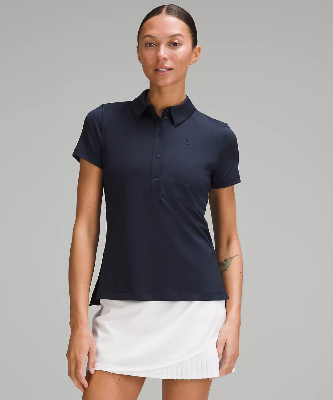 Quick-Dry Short-Sleeve Polo Shirt Straight Hem
