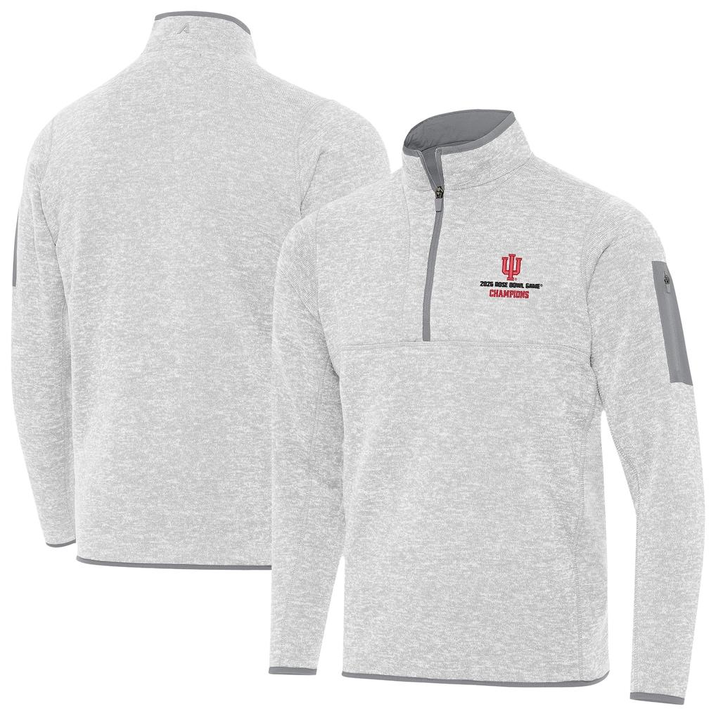 Indiana Hoosiers Antigua College Football Playoff 2026 Rose Bowl Champions Fortune Quarter-Zip Pullover