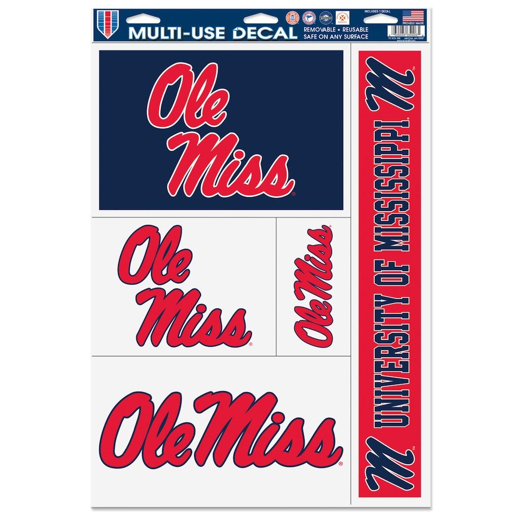Ole Miss Rebels WinCraft Primary 11'' x 17'' Multi-Use Decal Sheet